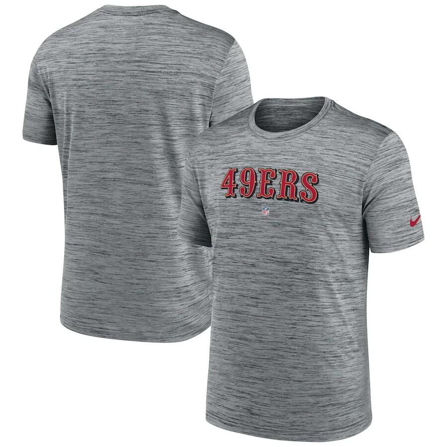 Men's San Francisco 49ers Grey Velocity Performance T-Shirt Men's San Francisco 49ers Grey Velocity Performance T-Shirt